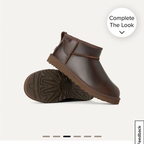 UGG Classic Ultra Mini Leather Regen Boots Size 7 - Picture 1 of 3